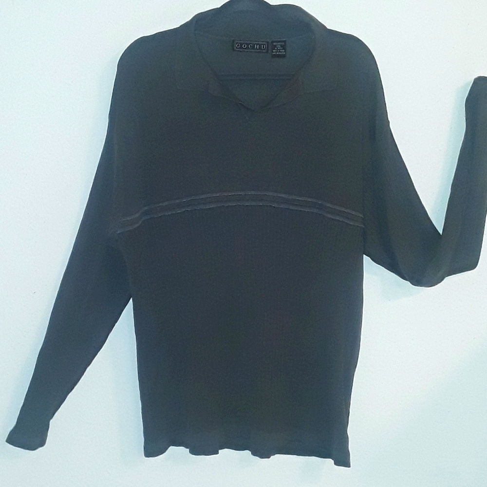 GOCHU SWEATER GOCHU Sweater Men's Collar Gray